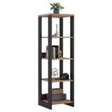 Estante Livreiro Torre Industrial Chess F04 Preto/solanum - Mpozenato