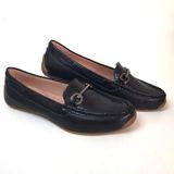 Mocassim Feminino Couro Casual Croco Conforto Dia A Dia Preto 37