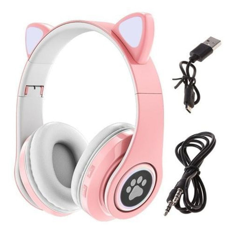 Fone Orelha De Gato Gatinho Cat 5.0 Bluetooth Ear Com Led Rgb Headphone  Original - Escorrega o Preço