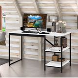 Home Office Vintage Para Escritório Slim Mitian Preto E Branco