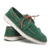 Sapato Dockside Masculino Camurça Leve Conforto Moda Casual Verde 41