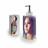 Kit Banh. Saboneteira + P.Escovas Porce.Demi 400ml (01)