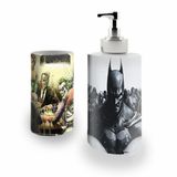 Kit Banh. Saboneteira + P.Escovas Porce.Batman 400ml (01)