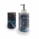 Kit Banh. Saboneteira + P.Escovas Porce.Bloodborne400ml (01)