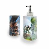Kit Banh. Saboneteira + P.Escovas Porce.Horizon 400ml (01)