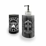 Kit Banh. Saboneteira + P.Escovas Porce.Guns 400ml (01)