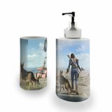Kit Banh. Saboneteira + P.Escovas Porce.Fallout 4 400ml (01)