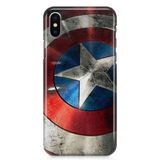 Kit Capa iPhone X - Cpt.América Vingadores + Pel Vidro BD1