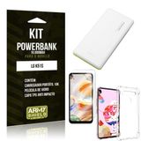 Carregador Portátil 10.000Mah LG K51s + Capinha + Película Vidro - Armyshield