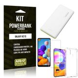 Carregador Portátil 10.000Mah Galaxy A21s + Capinha + Película Vidro - Armyshield