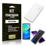 Carregador Portátil 10.000Mah Moto G8 Power + Capinha + Película Vidro - Armyshield