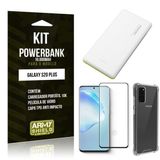 Carregador Portátil 10.000Mah Galaxy S20 Plus+ Capinha + Película Vidro 3D- Armyshield