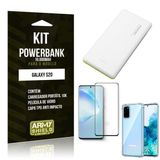 Carregador Portátil 10.000Mah Galaxy S20 + Capinha + Película Vidro 3D- Armyshield