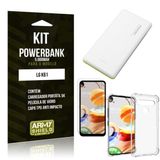 Carregador Portátil 5.000mah LG K61 + Capinha + Película Vidro - Armyshield