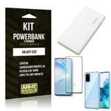 Carregador Portátil 5.000mah Galaxy S20 + Capinha + Película Vidro 3D - Armyshield