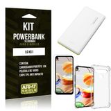 Carregador Portátil 10.000Mah LG K61 + Capinha + Película Vidro - Armyshield