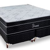 Cama Box Casal Queen Mola Ensacada Altura Colchão 30cm Diamo