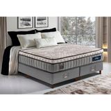 Cama Box Queen Colchão Euro Pillow + Box 158x198x70 Molas Ensacadas Cama Inbox Frost Thermogel