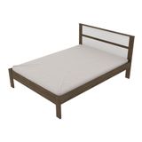 Cama De Casal Madeira Cm8005 Nogal/branco - Tecno Mobili