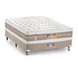 Cama Box + Colchão Castor Casal Silver Star Air Double Face Pocket 138x188x61cm