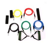 Kit Extensor 5 Elasticos Academia Exercicio em Casa Tonificaçao Pilates Musculaçao Abdominal Tubing