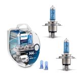 Par Lâmpada H4 Philips Crystalvision Ultra 12v 60/55w 4100k Farol Baixo Alto