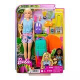 Boneca Barbie Dia de Acampamento com Pet 3+ HDF73 Mattel