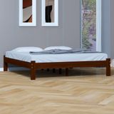 Cama Japonesa King Size Castanho Madeira Nemargi