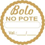 Etiqueta Bolo No Pote Tamanho 3x3 Cm 3.000 Unidades