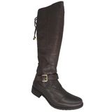 Bota Feminina Salto Montaria Couro Legítimo Com Cadarço Scarpatti Ref. 1315