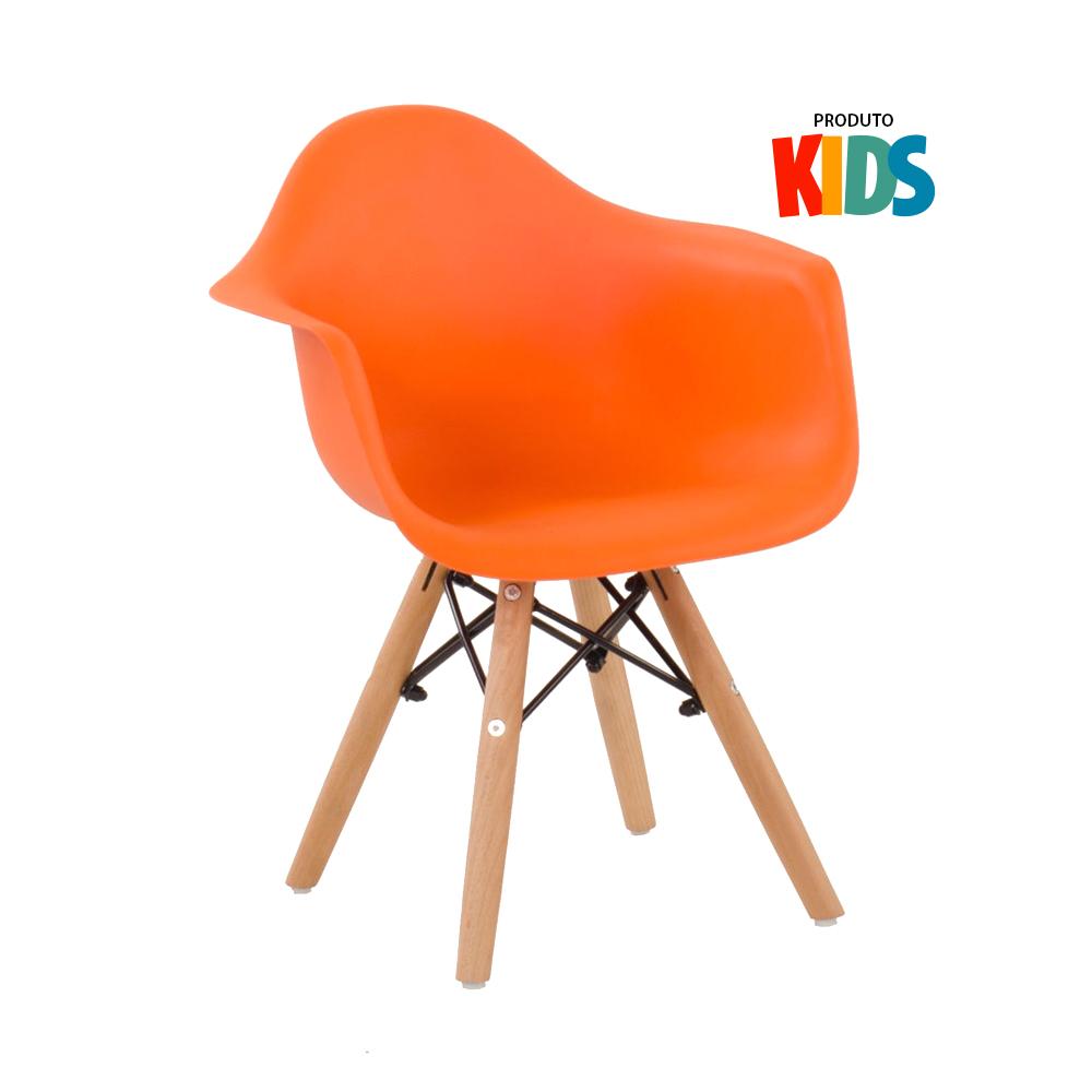 Cadeira Infantil Eames Junior Com Apoio De Braços - Kids - Laranja