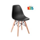 Cadeira Infantil Eames Junior Preto Preto