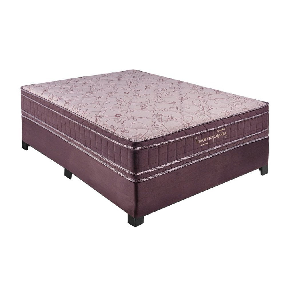 Conjunto Cama Box Casal De Molas Kappesberg Inverno E Verão - 138x188