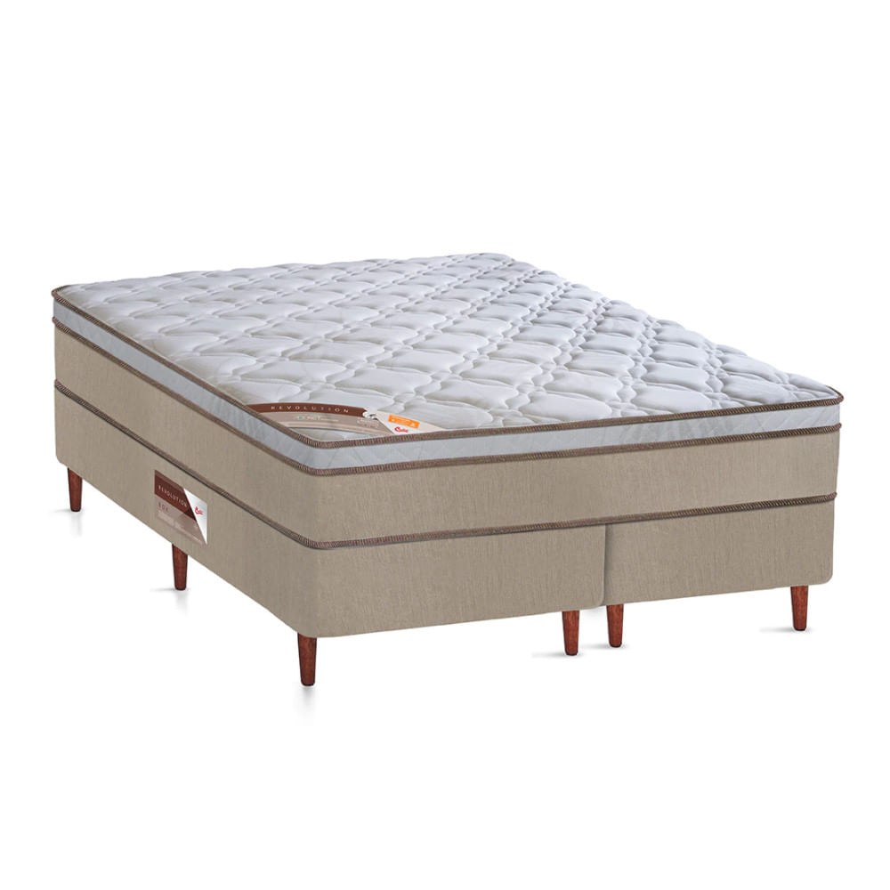 Cama Box King Size Castor Revolution Com Mola Bonnel 66x193x203cm