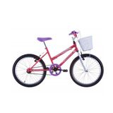 Bicicleta Feminina Cindy com sexta aro 20 Rosa Branco