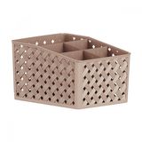 Organizador Com 5 Divisórias Rattan Paramount Bege