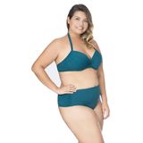 Calcinha Plus Size Drapeada Agridoce Acquamarine