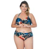 Calcinha Plus Size Drapeados Laterais Estampada Agridoce