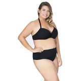 Calcinha Plus Size Drapeada Agridoce Preto