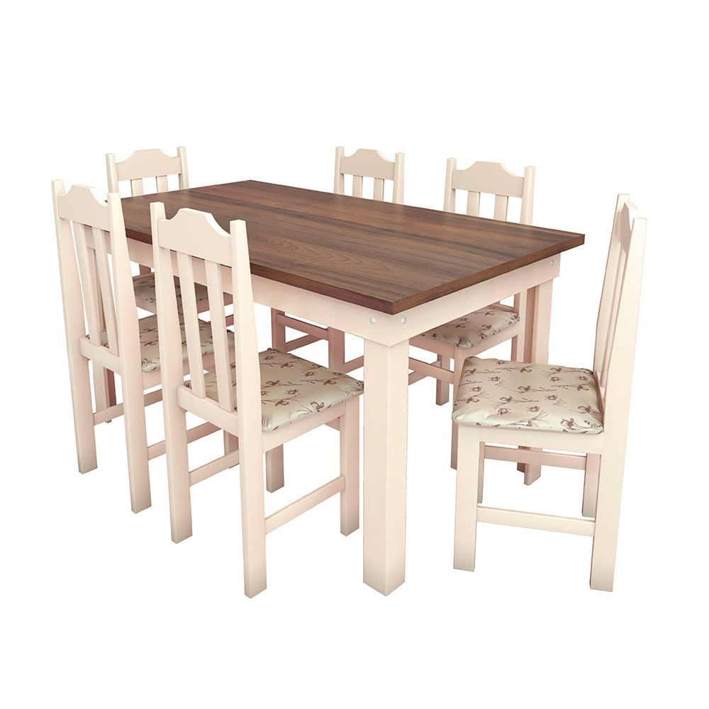 Conjunto Mesa Com 6 Cadeiras Pop Talismã Hrebos