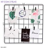 Kit Painel De Fotos Tela Aramada 0,60 X 0,60 - 2 Unidades