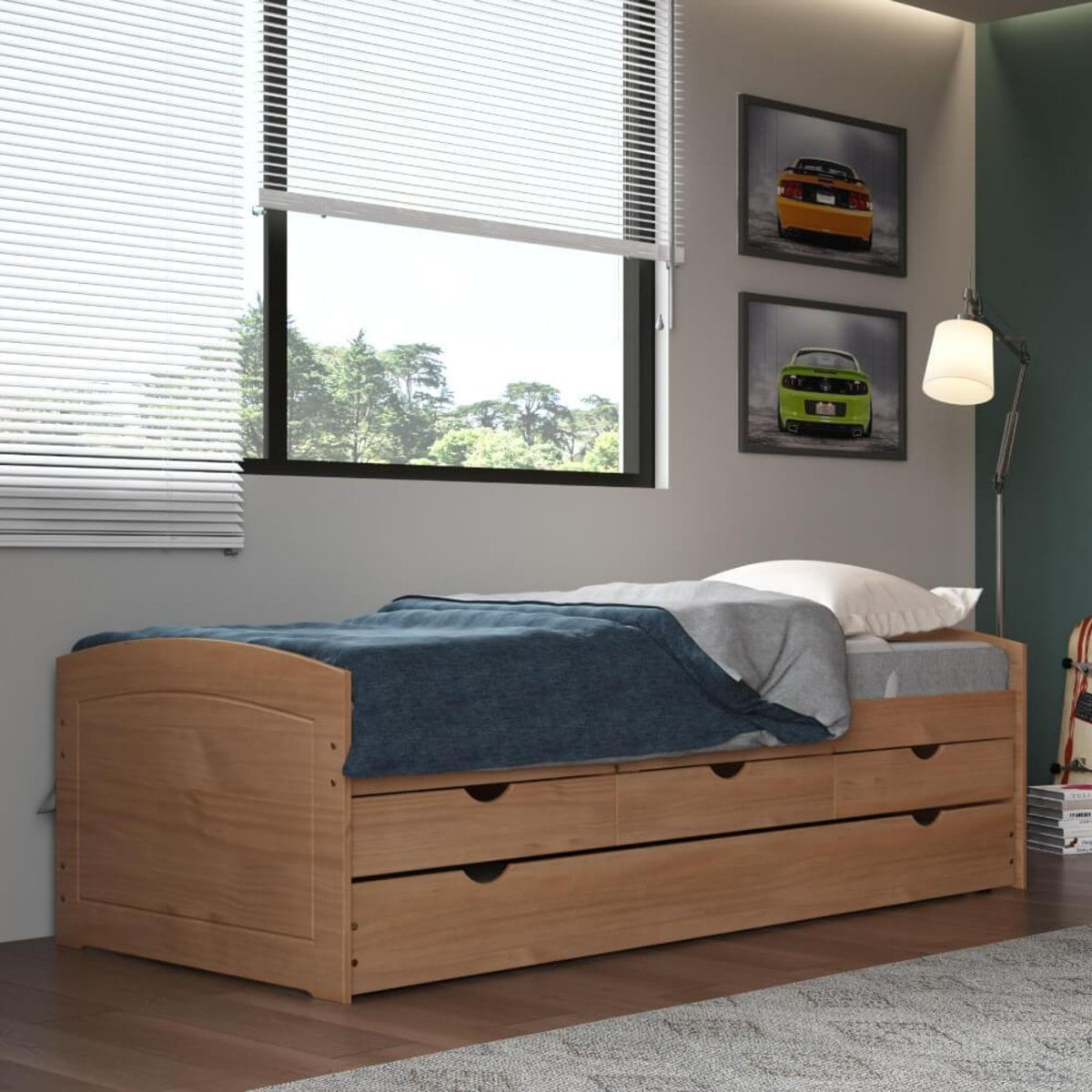 Bicama Multifuncional Aspen Madeira Maciça - Amêndoa