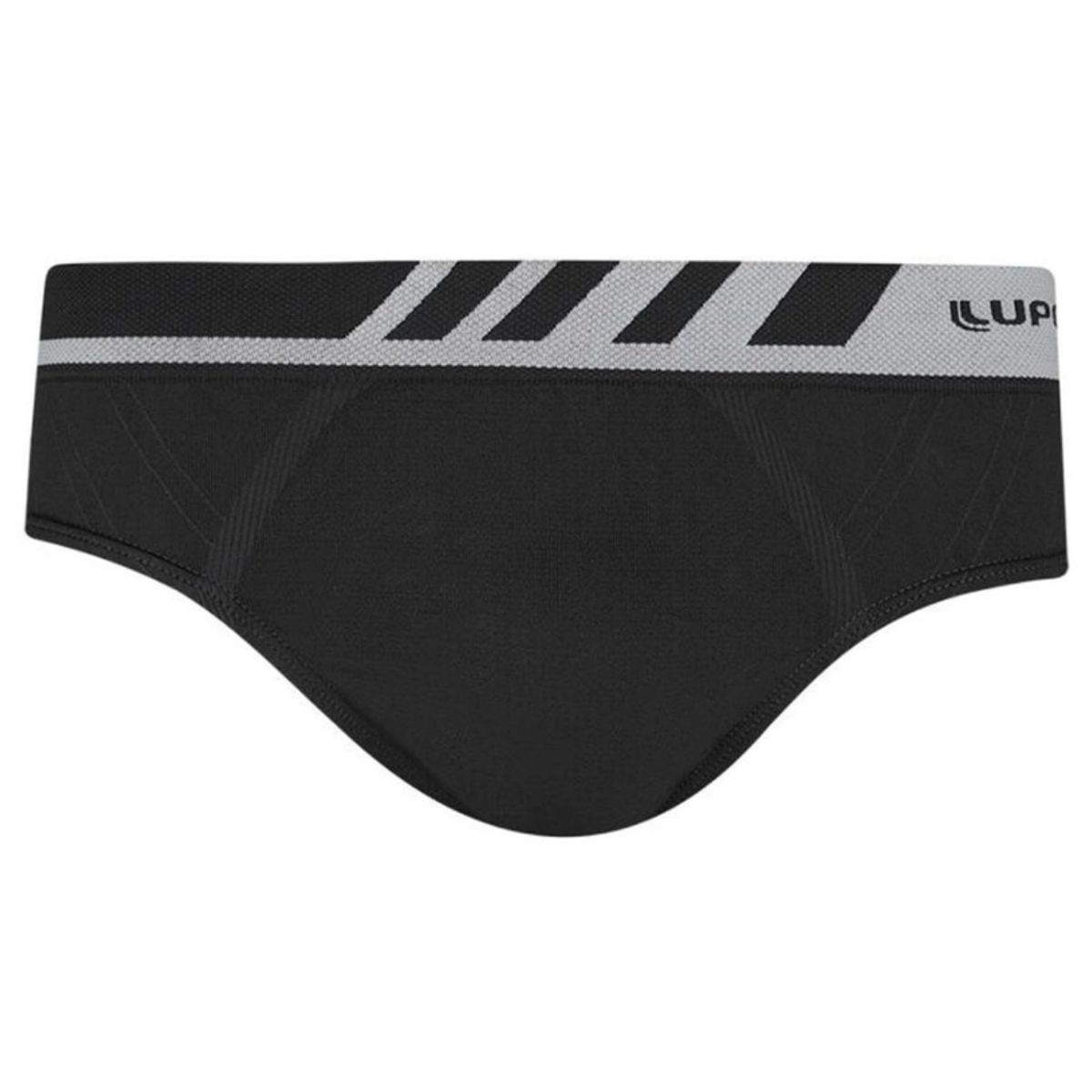 Cueca Slip Sem Costura Lupo Adulto Preta Tam GG 691-002