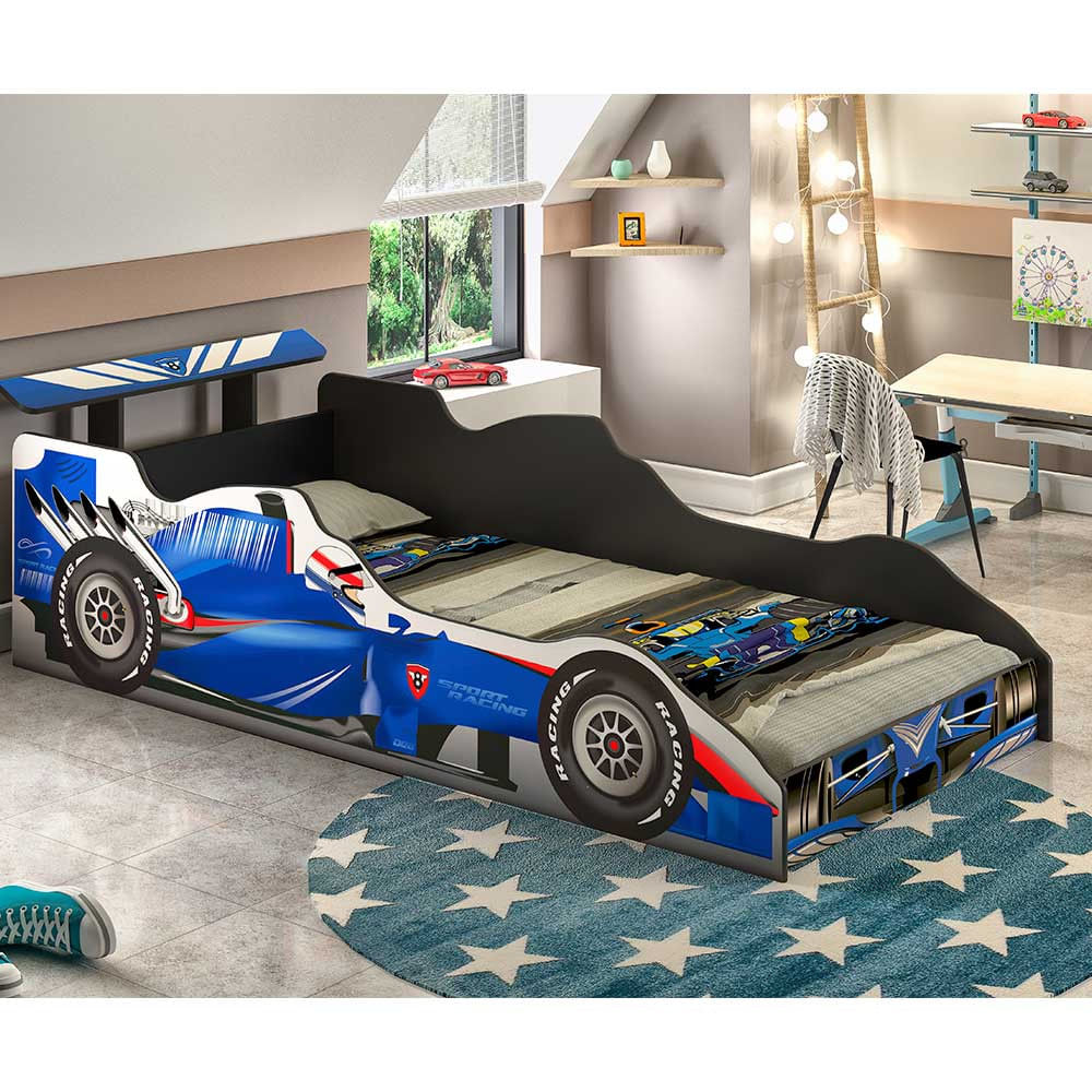 Cama Carro Formula 1 Solteiro 100 Em Mdf J E A Moveis