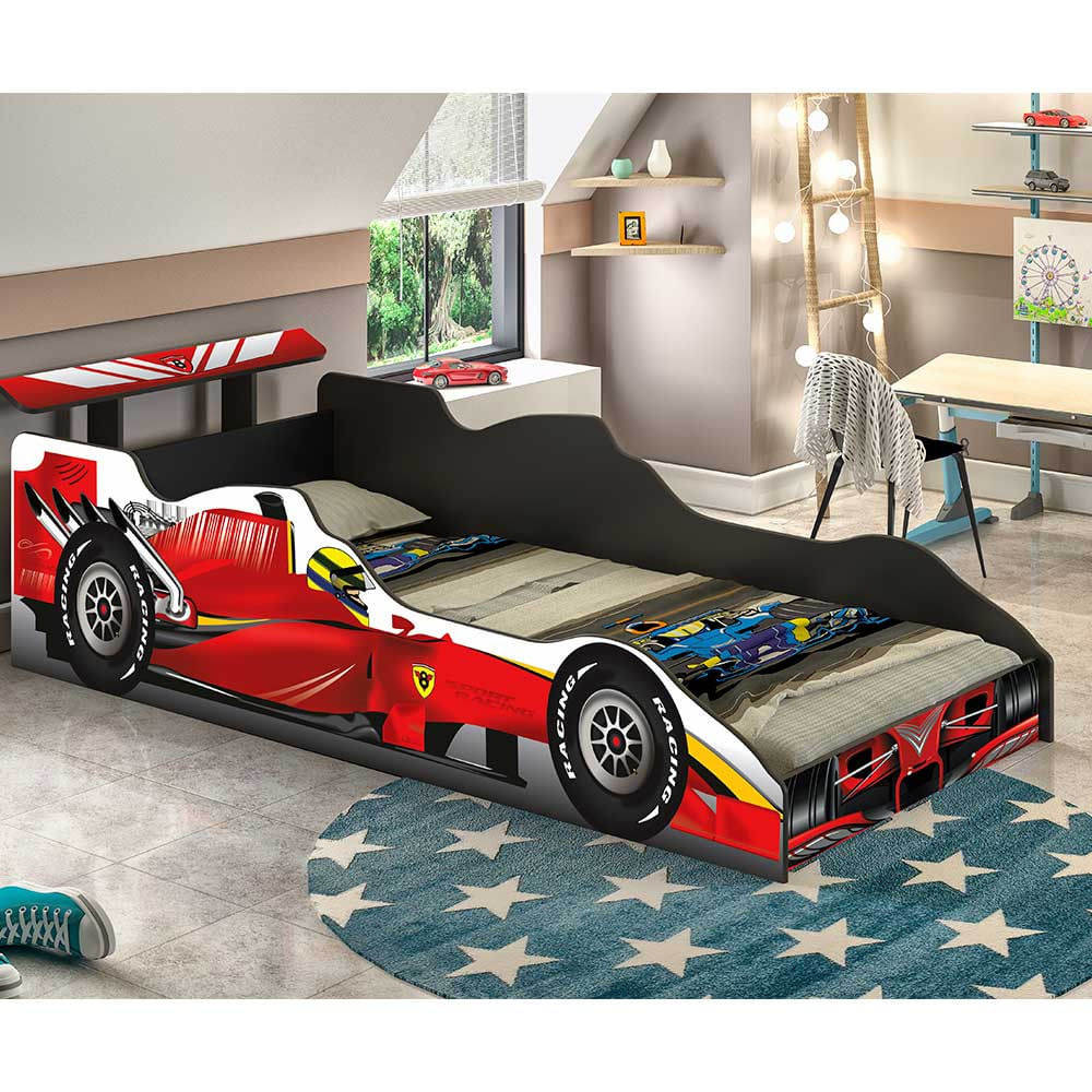 Cama Carro Formula 1 Solteiro 100 Em Mdf J E A Moveis