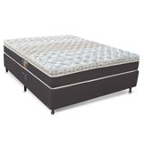Cama Box Casal Castor Sleep Class Com Com Euro Pillow E Molas Ensacadas 64x128x188cm
