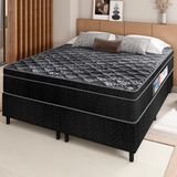 Cama Box Queen Portobel + Colchão Queen Portobel Diplomata Orthopedic com Espuma D-45 65x158x198 cm