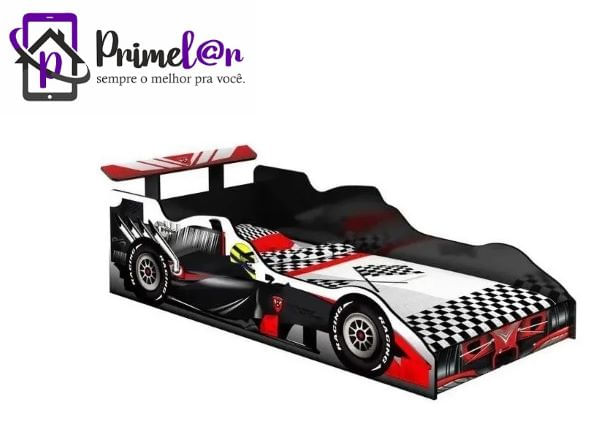 Cama Infantil Com Proteção Lateral Carro Formula 1