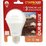 Lâmpada Controled Ourolux 9w 3 Tons de Branco