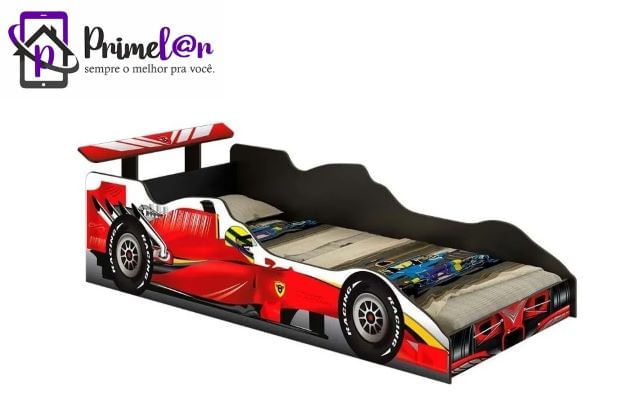 Cama Infantil Com Proteção Lateral Carro Formula 1